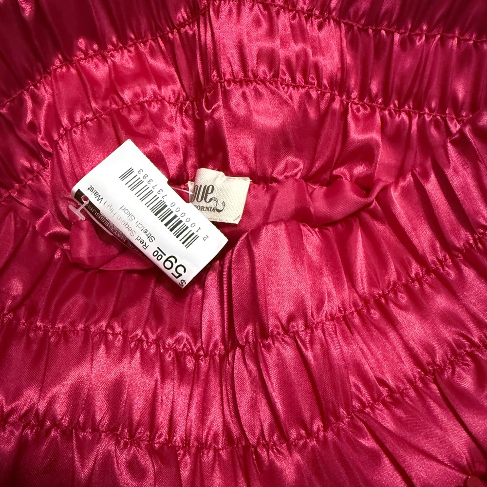 Peach Love California Red Sequin Skort - Picture 3 of 6